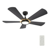 BRISA 56 inch 5 - Blade Smart Ceiling Fan with LED Light & Remote - LEDMyPlace