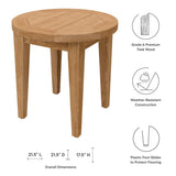 Brisbane Teak Wood Outdoor Patio Side Table - BUILDMYPLACE