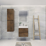 Brooklyn Contemporary Floating / Wall Mounted Bathroom Linen Side Cabinet With Soft Closing Doors - BUILDMYPLACE