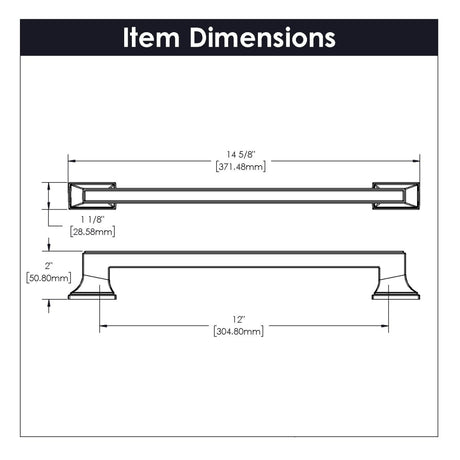 Brownstone Collection - Belwith Keeler - Appliance Pull, 12" C/C | B078830 - BUILDMYPLACE