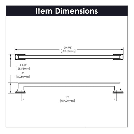 Brownstone Collection - Belwith Keeler - Appliance Pull, 18" C/C | B078831 - BUILDMYPLACE