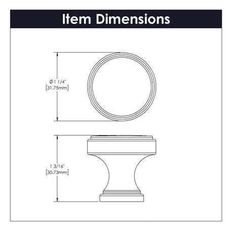 Brownstone Collection - Belwith Keeler - Knob, 1 - 1/4" Dia. | B077459 - BUILDMYPLACE