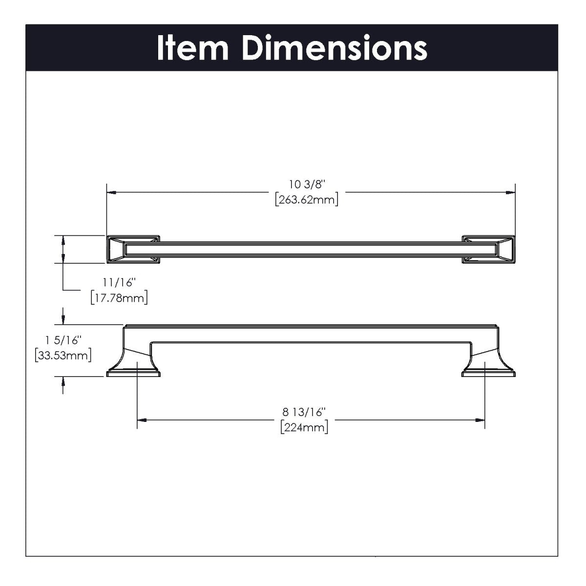 Brownstone Collection - Belwith Keeler - Pull, 224mm C/C | B077464 - BUILDMYPLACE