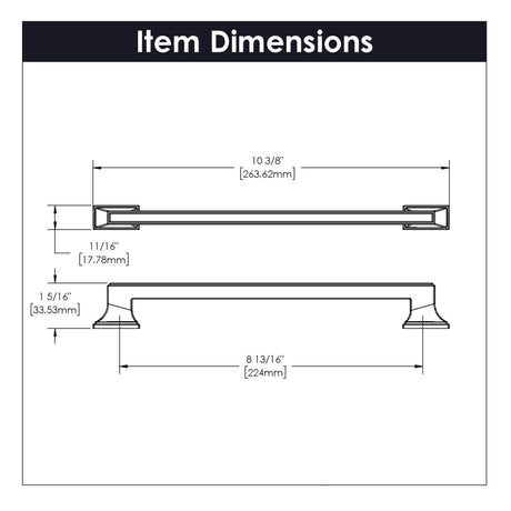 Brownstone Collection - Belwith Keeler - Pull, 224mm C/C | B077464 - BUILDMYPLACE