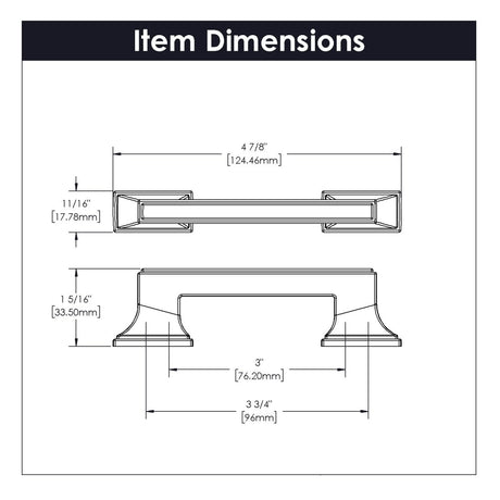 Brownstone Collection - Belwith Keeler - Pull, 3" & 96mm C/C | B077461 - BUILDMYPLACE