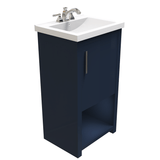 Bruce 18 In. Freestanding Solid Wood Bathroom Vanity with Crushed Marble Sink Top - BUILDMYPLACE