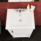 Bruce 18 In. Freestanding Solid Wood Bathroom Vanity with Crushed Marble Sink Top - BUILDMYPLACE