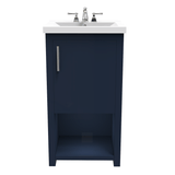 Bruce 18 In. Freestanding Solid Wood Bathroom Vanity with Crushed Marble Sink Top - BUILDMYPLACE