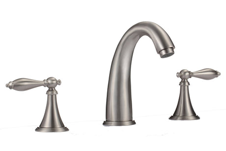 Brushed Nickel Mid - arc Bathroom Sink Faucet - BUILDMYPLACE