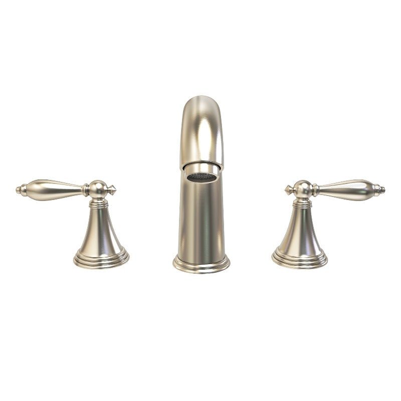 Brushed Nickel Mid - arc Bathroom Sink Faucet - BUILDMYPLACE