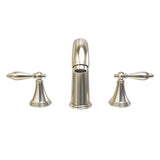 Brushed Nickel Mid - arc Bathroom Sink Faucet - BUILDMYPLACE