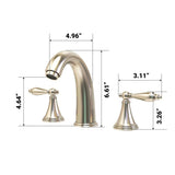 Brushed Nickel Mid - arc Bathroom Sink Faucet - BUILDMYPLACE