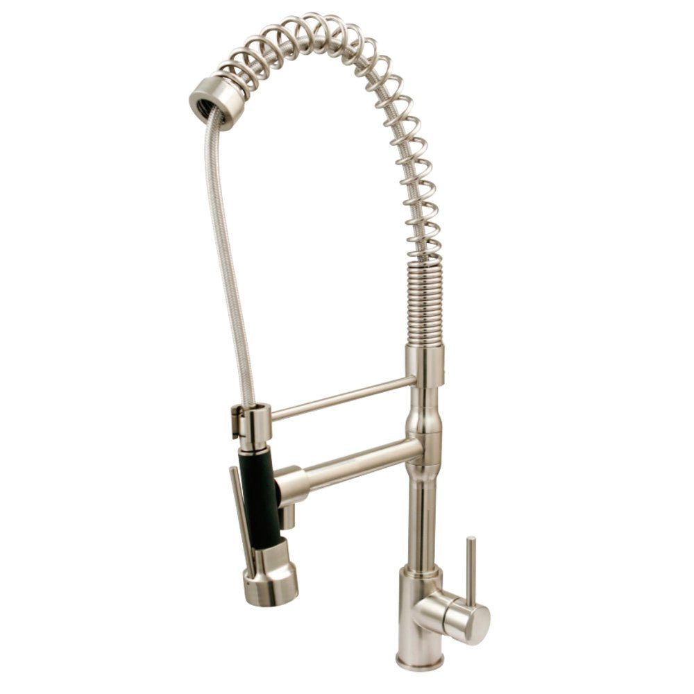 Brushed Nickel Single - Handle Pre - Rinse Kitchen Faucet - BUILDMYPLACE