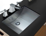 Brushed Stainless Steel Rectangular Bathroom Sink Undermount - BUILDMYPLACE