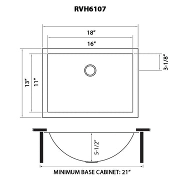 Brushed Stainless Steel Rectangular Bathroom Sink Undermount