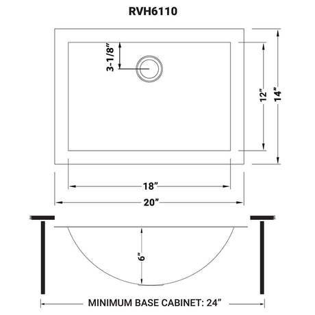 Brushed Stainless Steel Rectangular Bathroom Sink Undermount - BUILDMYPLACE