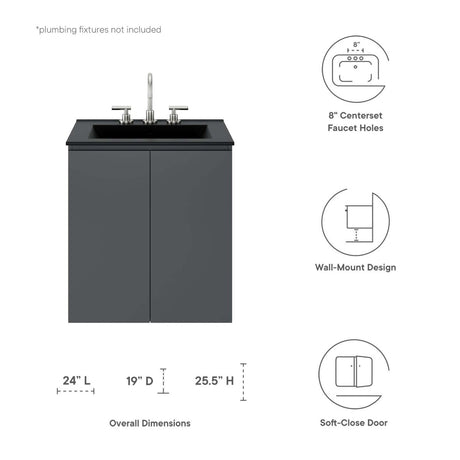 Bryn 24" Wall - Mount Bathroom Vanity - BUILDMYPLACE