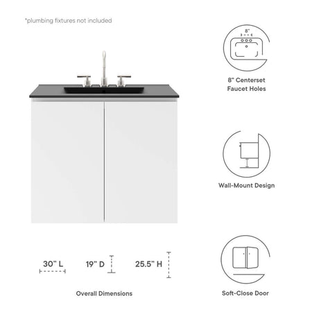 Bryn 30" Wall - Mount Bathroom Vanity - BUILDMYPLACE