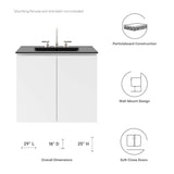 Bryn 30" Wall - Mount Bathroom Vanity (Sink Basin Not Included) - BUILDMYPLACE