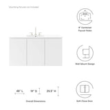 Bryn 48" Wall - Mount Bathroom Vanity - BUILDMYPLACE