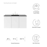 Bryn 48" Wall - Mount Bathroom Vanity - BUILDMYPLACE