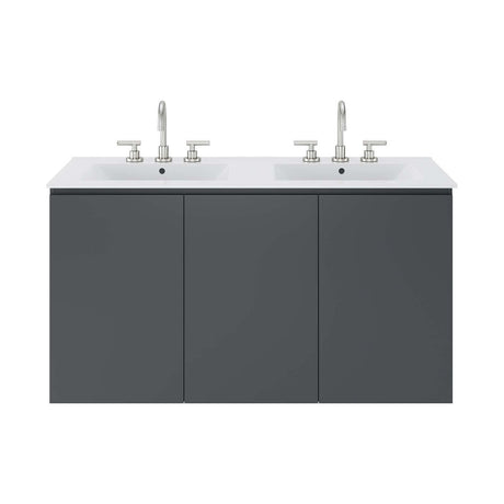 Bryn 48" Wall - Mount Double Sink Bathroom Vanity - BUILDMYPLACE