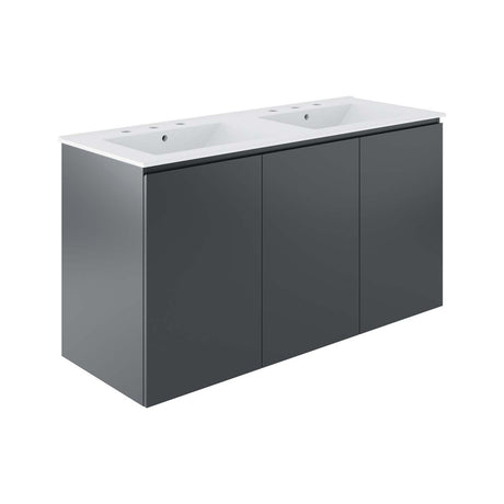 Bryn 48" Wall - Mount Double Sink Bathroom Vanity - BUILDMYPLACE