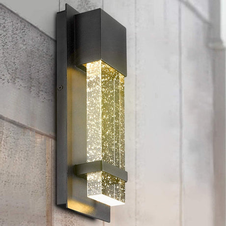 Bubble Glass LED Indoor Outdoor Wall Sconce Light, 12W, Dimmable, 4000K, 600lm, ETL Listed(Wet Location), For Front Door, Doorway, Foyer, Corridor, Balcony, Patio and Porch - BUILDMYPLACE
