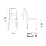 Button Tufted Predure Dining Room Chair - Kitchen Dining Chair - Vinyl Dining Chair - BUILDMYPLACE