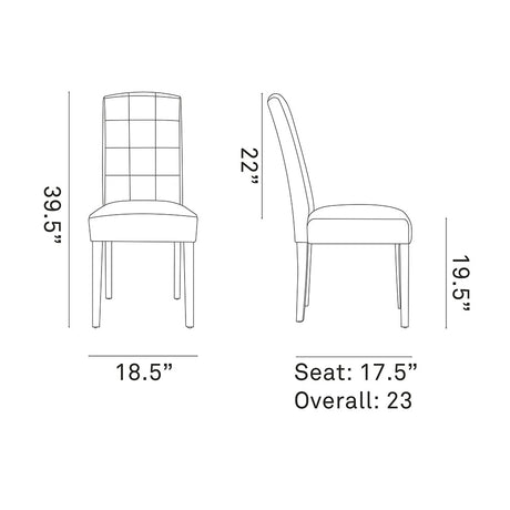 Button Tufted Predure Dining Room Chair - Kitchen Dining Chair - Vinyl Dining Chair - BUILDMYPLACE