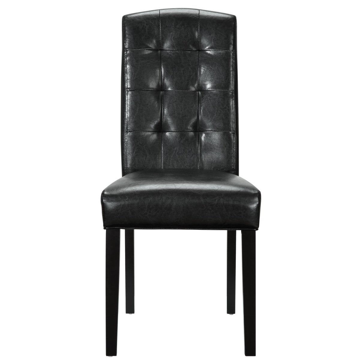 Button Tufted Predure Dining Room Chair - Kitchen Dining Chair - Vinyl Dining Chair - BUILDMYPLACE