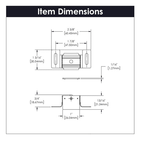 Cabinet Catch 2 Inch Center to Center in Cadmium - Hickory Hardware - BUILDMYPLACE