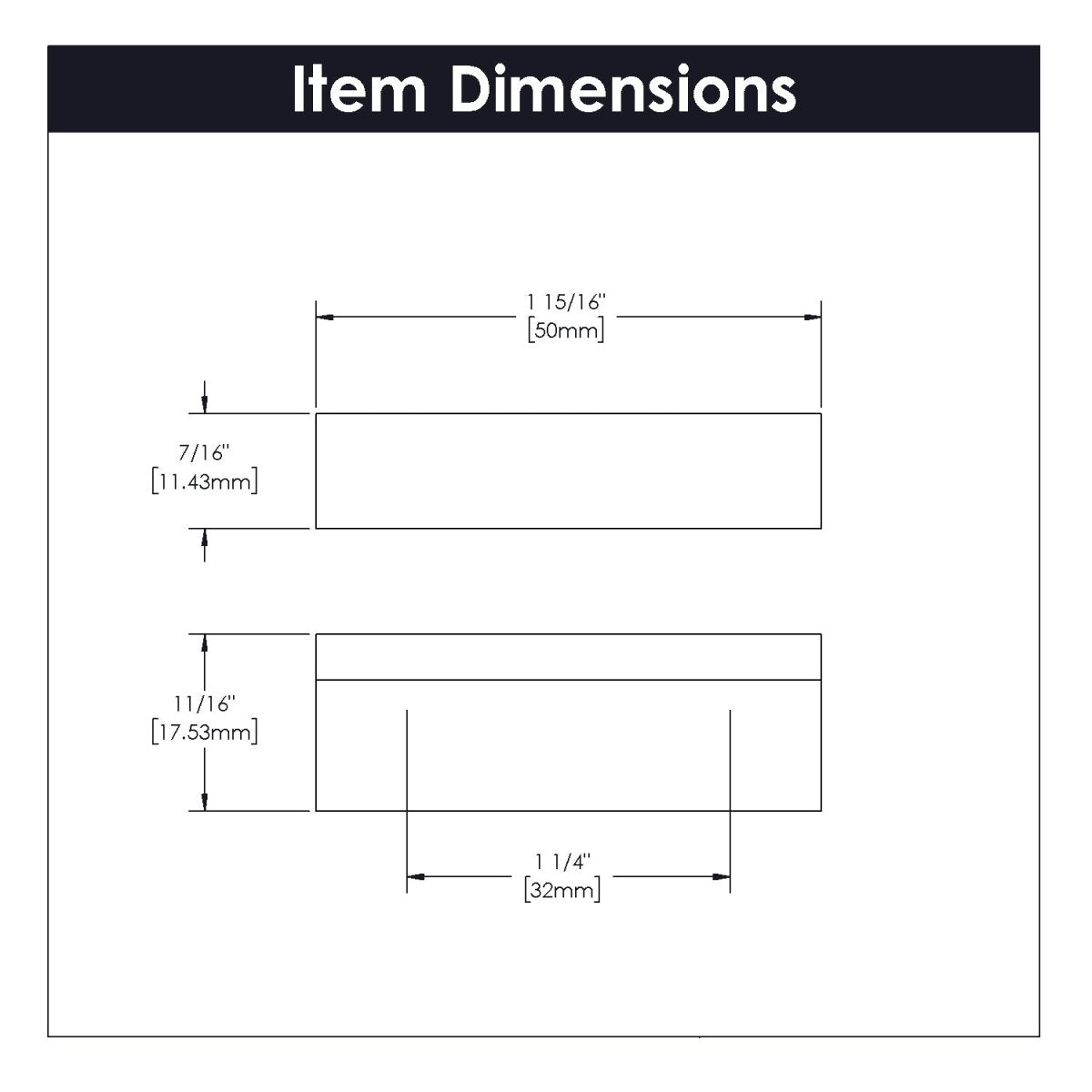 Cabinet Door Handles 1 - 1/4 Inch (32mm) Center to Center - Hickory Hardware - BUILDMYPLACE