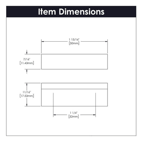 Cabinet Door Handles 1 - 1/4 Inch (32mm) Center to Center - Hickory Hardware - BUILDMYPLACE