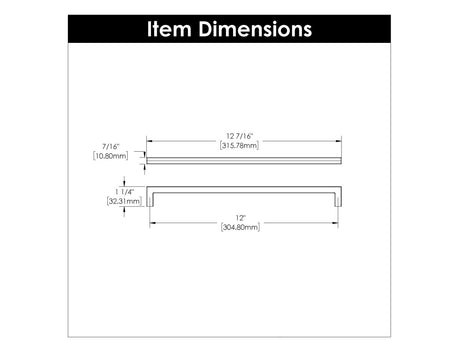 cabinet door handles 12 Inch Center to Center - Hickory Hardware - BUILDMYPLACE