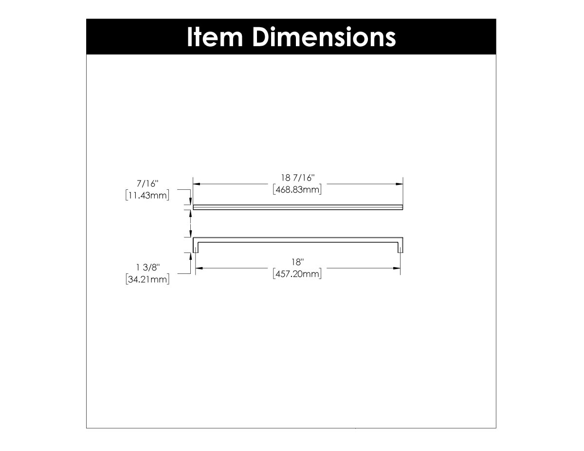 cabinet door handles 18 Inch Center to Center - Hickory Hardware - BUILDMYPLACE