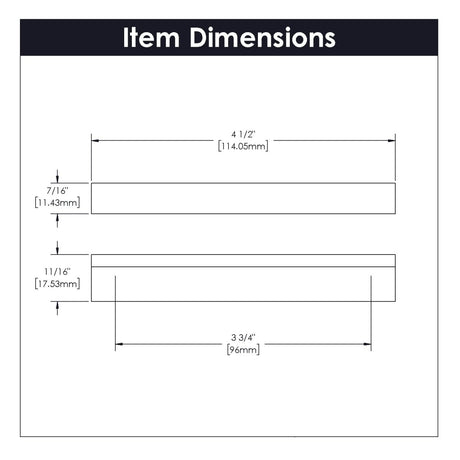 Cabinet Door Handles 3 - 3/4 Inch (96mm) Center to Center - Hickory Hardware - BUILDMYPLACE