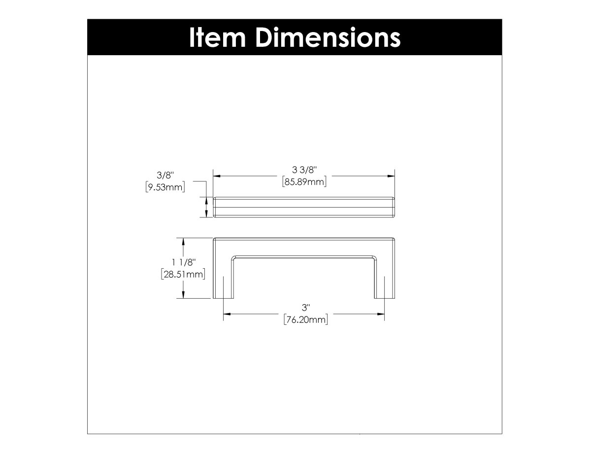 Cabinet Door Handles 3 Inch Center to Center - Hickory Hardware - BUILDMYPLACE