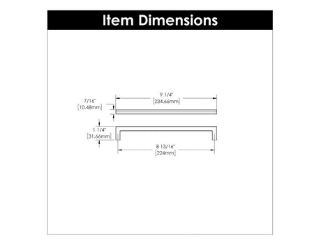 cabinet door handles 8 - 13/16 Inch (224mm) Center to Center - Hickory Hardware - BUILDMYPLACE