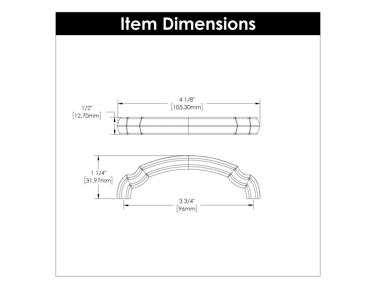 Cabinet Handles 3 - 3/4 Inch (96mm) Center to Center - Hickory Hardware - BUILDMYPLACE