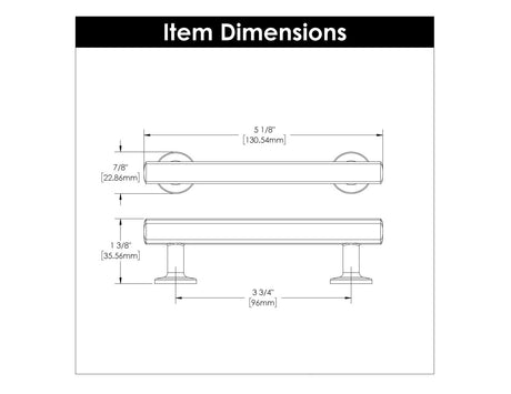 Cabinet Handles 3 - 3/4 Inch (96mm) Center to Center - Hickory Hardware - BUILDMYPLACE