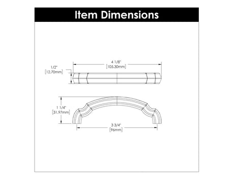 Cabinet Handles 3 - 3/4 Inch (96mm) Center to Center - Hickory Hardware - BUILDMYPLACE