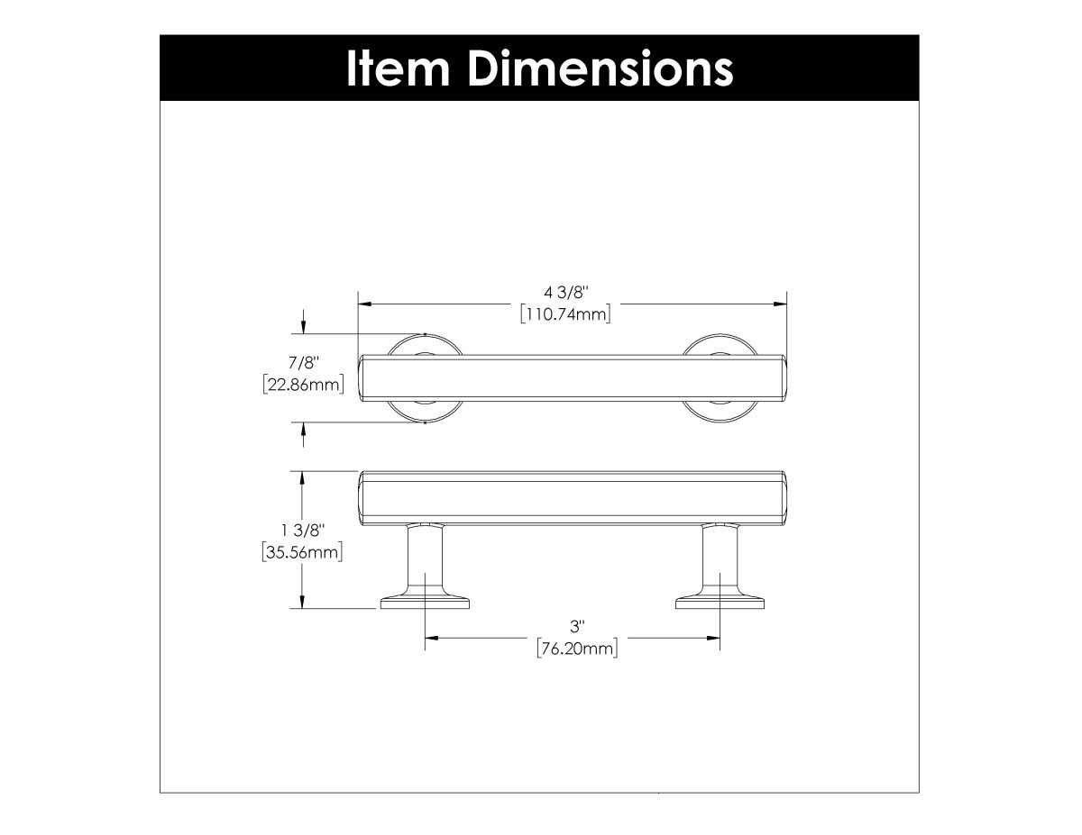 Cabinet Handles 3 Inch Center to Center Hickory Hardware - BUILDMYPLACE