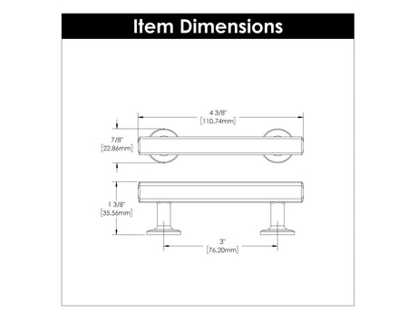 Cabinet Handles 3 Inch Center to Center Hickory Hardware - BUILDMYPLACE