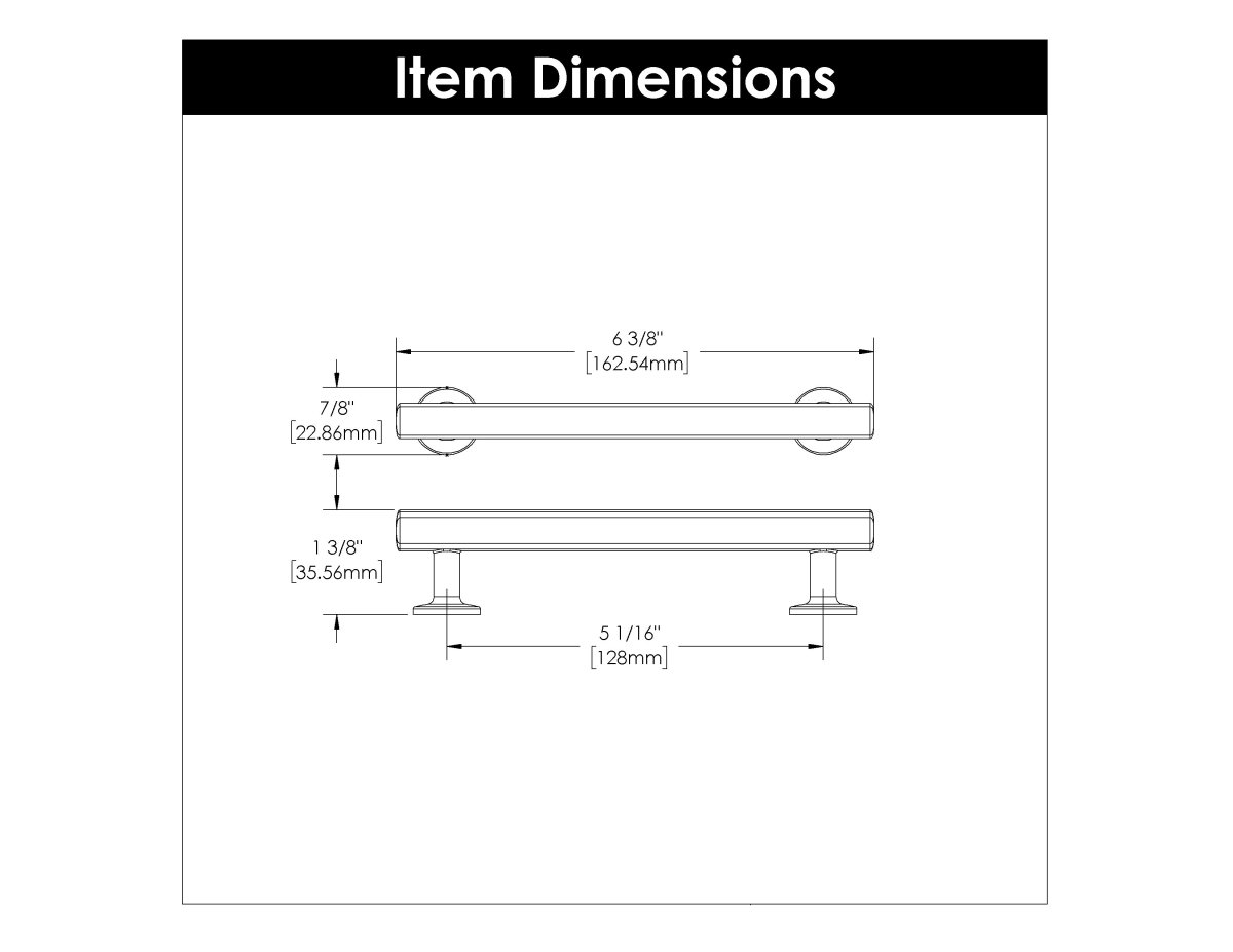 Cabinet Handles 5 - 1/16 Inch (128mm) Center to Center - Hickory Hardware - BUILDMYPLACE