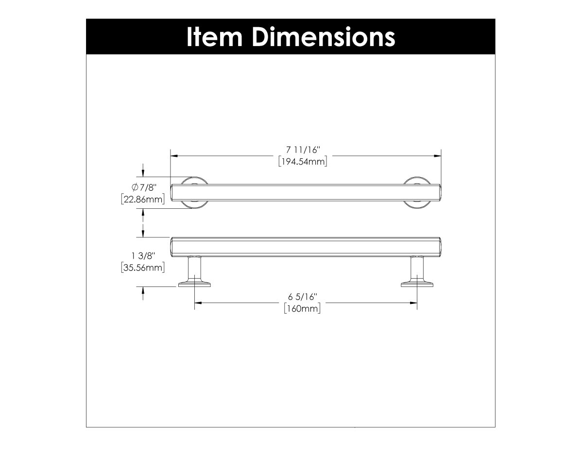 Cabinet Handles 6 - 5/16 Inch (160mm) Center to Center - Hickory Hardware - BUILDMYPLACE