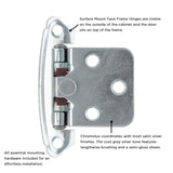 Cabinet Hinge Flush Surface Face Frame Self - Close (2 Hinges/Per Pack) - Hickory Hardware - BUILDMYPLACE