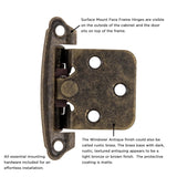 Cabinet Hinge Flush Surface Face Frame Self - Close (2 Hinges/Per Pack) - Hickory Hardware - BUILDMYPLACE