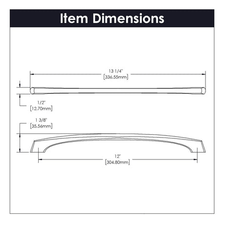 Cabinet Pull 12 Inch Center to Center - Greenwich Collection - BUILDMYPLACE