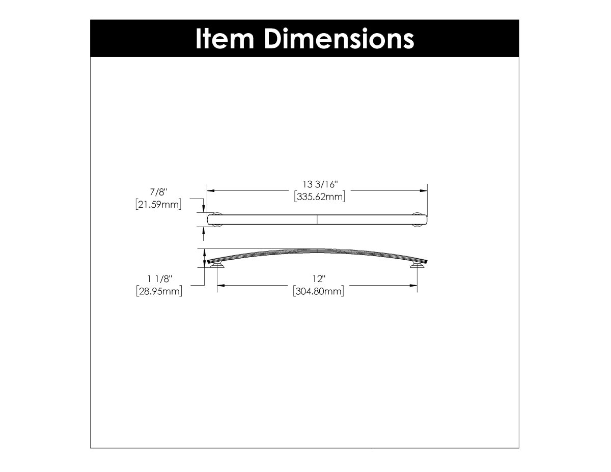 Cabinet Pull - 12 Inch Center to Center - Hickory Hardware - BUILDMYPLACE